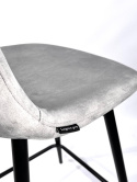 Krzesło barowe AVA GREY VELVET hoker
