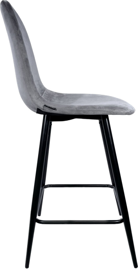 Krzesło barowe AVA GREY VELVET hoker Krzesło barowe AVA GREY VELVET hoker
