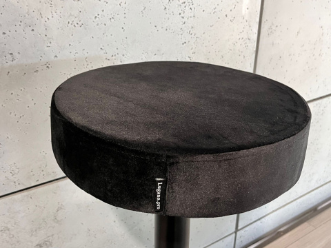 Krzesło barowe SMILE BAR BLACK VELVET hoker Krzesło barowe SMILE BAR BLACK VELVET hoker