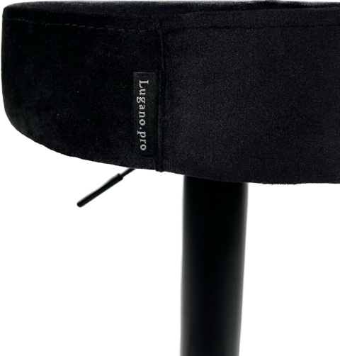 Krzesło barowe SMILE BAR BLACK VELVET hoker Krzesło barowe SMILE BAR BLACK VELVET hoker