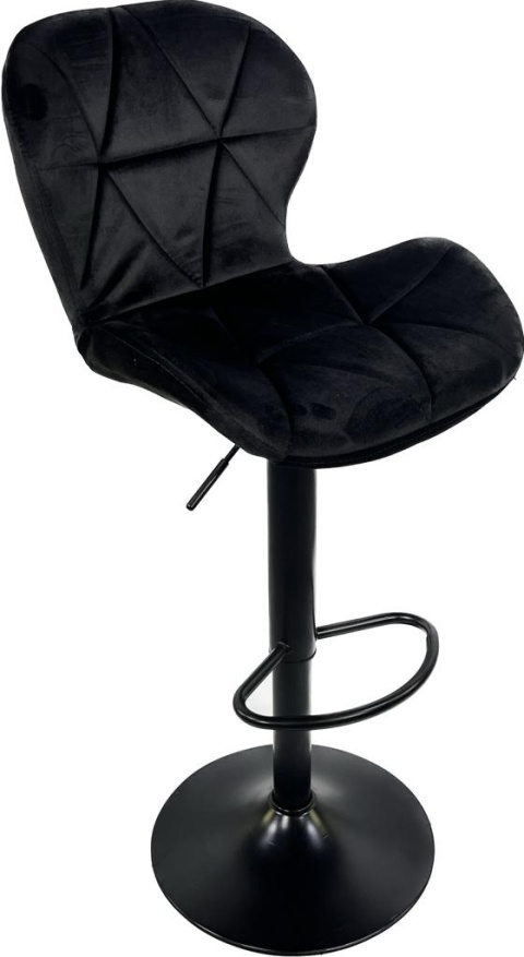 Krzesło barowe SMILE VASTO BLACK VELVET hoker Krzesło barowe SMILE VASTO BLACK VELVET hoker