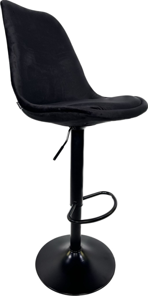 Krzesło barowe SMILE MONZA BLACK VELVET hoker Krzesło barowe SMILE MONZA BLACK VELVET hoker