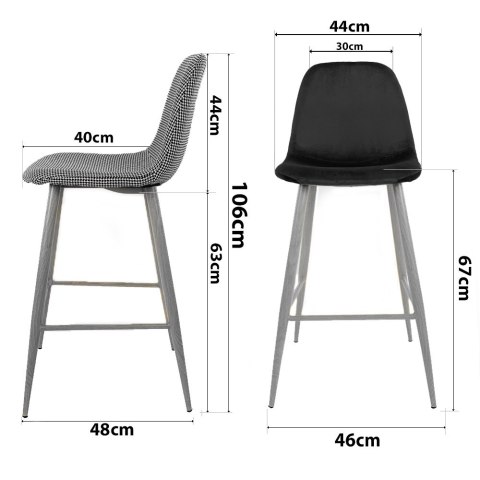 Krzesło barowe GLAM BAR VELVET NICE hoker Krzesło barowe GLAM BAR VELVET NICE hoker