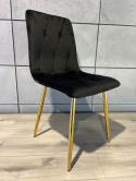 Krzesło tapicerowane BORGO VELVET BLACK GOLD
