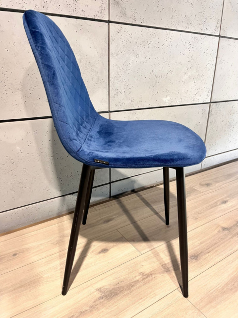 Krzesło tapicerowane CARO VELVET BLUE Krzesło tapicerowane CARO VELVET BLUE