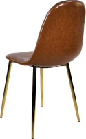 Krzesło tapicerowane GIULIA BROWN PU GOLD