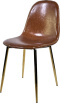 Krzesło tapicerowane GIULIA BROWN PU GOLD