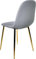 Krzesło tapicerowane GIULIA GREY PU GOLD