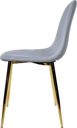 Krzesło tapicerowane GIULIA GREY PU GOLD