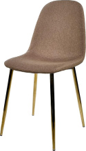 Krzesło tapicerowane GIULIA LATTE FABRIC GOLD