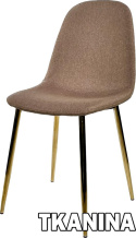 Krzesło tapicerowane GIULIA LATTE FABRIC GOLD