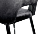 Krzesło tapicerowane GOTI BLACK VELVET