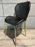Krzesło tapicerowane MONTI BLACK PU GOLD