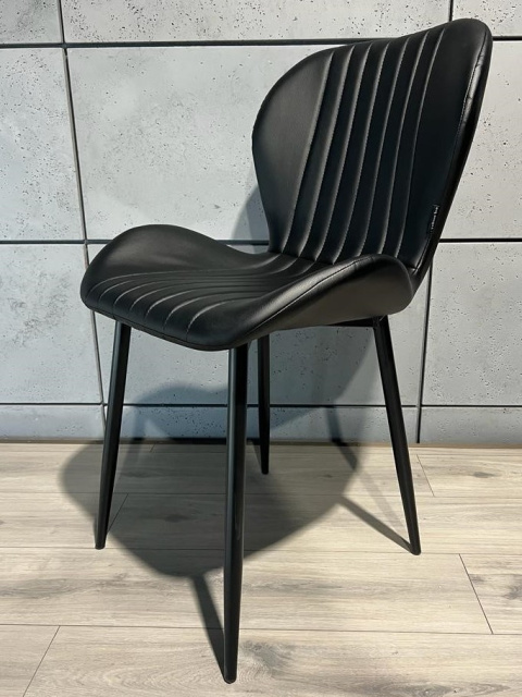 Krzesło tapicerowane MONTI BLACK PU Krzesło tapicerowane MONTI BLACK PU