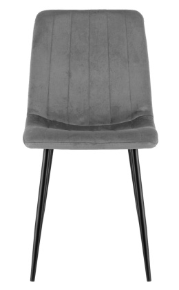 Krzesło tapicerowane OREO SQ GREY VELVET