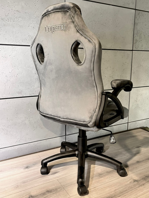 Fotel obrotowy do biurka CARRERA M GREY ALCANTARA Fotel obrotowy do biurka CARRERA M GREY ALCANTARA