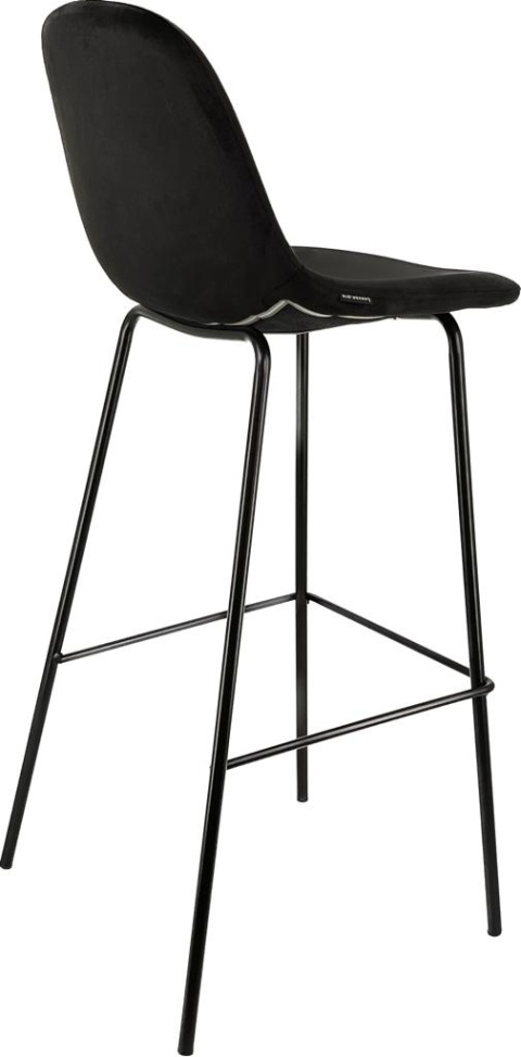 Krzesło barowe VINCENTO BLACK VELVET hoker Krzesło barowe VINCENTO BLACK VELVET hoker