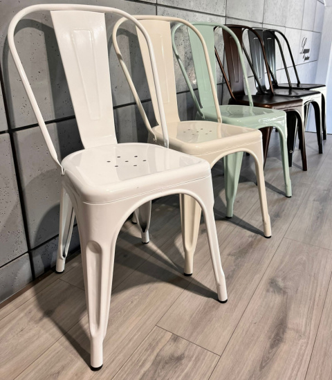 Krzesło metalowe loft CORSICA CREAM Krzesło metalowe loft CORSICA CREAM