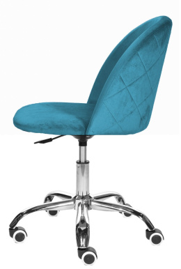 Krzesło obrotowe GLORIA OFFICE SEA BLUE VELVET