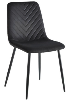 Krzesło tapicerowane TRIO VELVET BLACK