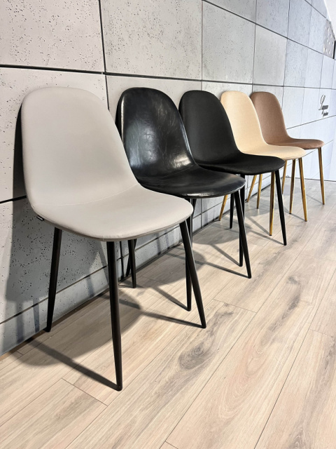 Krzesło tapicerowane GIULIA GREY PU Krzesło tapicerowane GIULIA GREY PU
