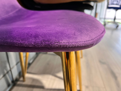 Krzesło tapicerowane GIULIA PURPLE VELVET GOLD Krzesło tapicerowane GIULIA PURPLE VELVET GOLD