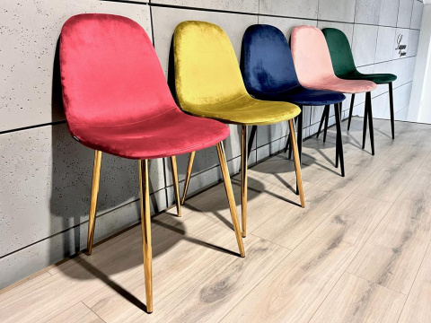 Krzesło tapicerowane GIULIA VELVET BURGUNDY GOLD Krzesło tapicerowane GIULIA VELVET BURGUNDY GOLD