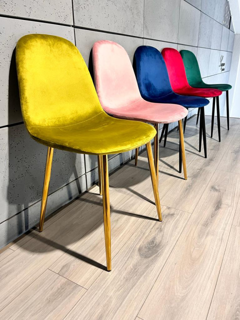 Krzesło tapicerowane GIULIA VELVET OLIVE GOLD Krzesło tapicerowane GIULIA VELVET OLIVE GOLD
