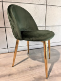 Krzesło tapicerowane GLORIA FOREST VELVET GOLD