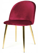 Krzesło tapicerowane GLORIA WINE VELVET GOLD