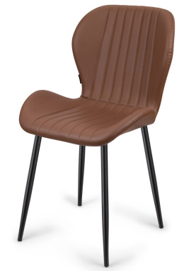 Krzesło tapicerowane MONTI BROWN PU