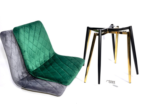 Krzesło tapicerowane SORANO VELVET BLACK II GATUNEK Krzesło tapicerowane SORANO VELVET BLACK II GATUNEK