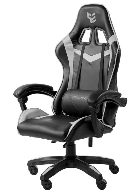 Fotel obrotowy gamingowy HERO GREY PU Fotel obrotowy gamingowy HERO GREY PU