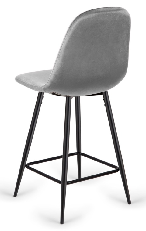 Krzesło barowe AVA GREY VELVET hoker BAR Krzesło barowe AVA GREY VELVET hoker BAR