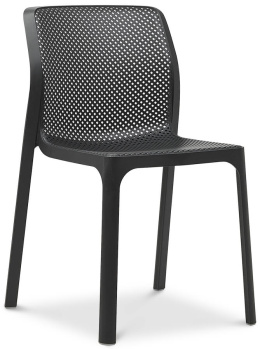 Krzesło plastikowe nowoczesne SILLA BLACK