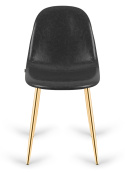 Krzesło tapicerowane GIULIA BLACK PU GOLD
