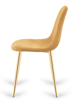 Krzesło tapicerowane GIULIA HONEY VELVET GOLD
