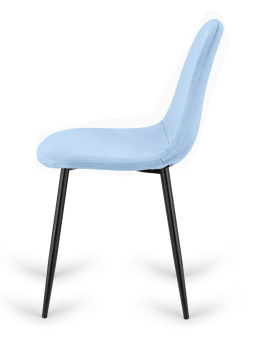 Krzesło tapicerowane GIULIA SKY BLUE VELVET