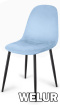 Krzesło tapicerowane GIULIA SKY BLUE VELVET