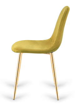 Krzesło tapicerowane GIULIA VELVET OLIVE GOLD