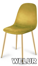 Krzesło tapicerowane GIULIA VELVET OLIVE GOLD