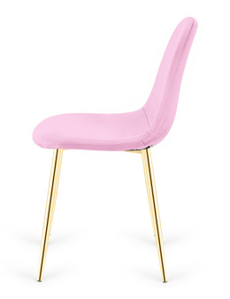 Krzesło tapicerowane GIULIA VELVET PINK GOLD