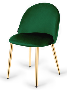 Krzesło tapicerowane GLORIA GREEN VELVET GOLD