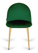 Krzesło tapicerowane GLORIA GREEN VELVET GOLD