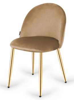 Krzesło tapicerowane GLORIA SAND VELVET GOLD