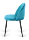 Krzesło tapicerowane GLORIA SEA BLUE VELVET