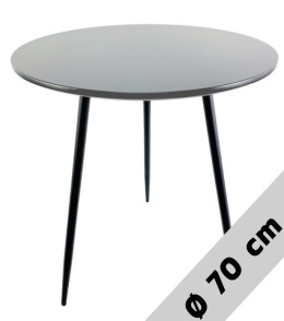Stół oktągły VINCI BLACK 70 cm