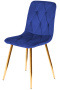 Krzesło tapicerowane BORGO VELVET BLUE GOLD