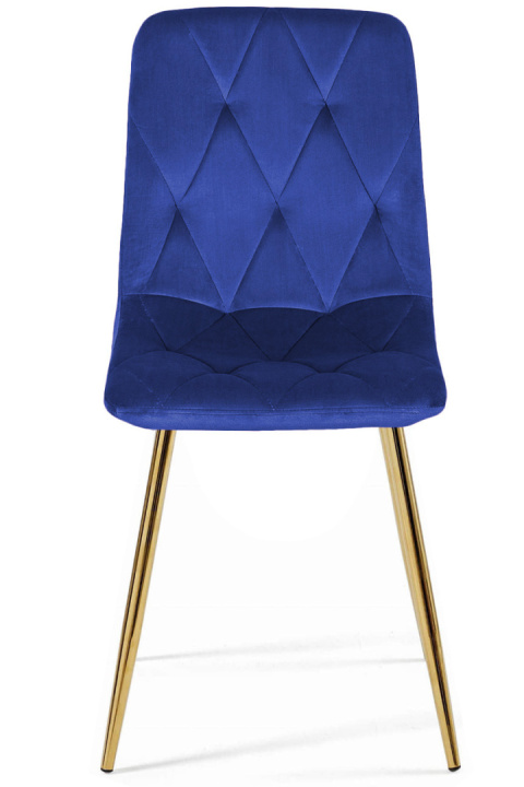 Krzesło tapicerowane BORGO VELVET BLUE GOLD Krzesło tapicerowane BORGO VELVET BLUE GOLD