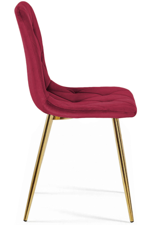 Krzesło tapicerowane BORGO VELVET BURGUNDY GOLD Krzesło tapicerowane BORGO VELVET BURGUNDY GOLD